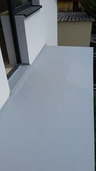 Balkon novostavby rodinného domu izolovaný fólií Fatrafol 810