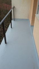 Balkon staršího rodinného domu izolovaný fólií Fatrafol 810